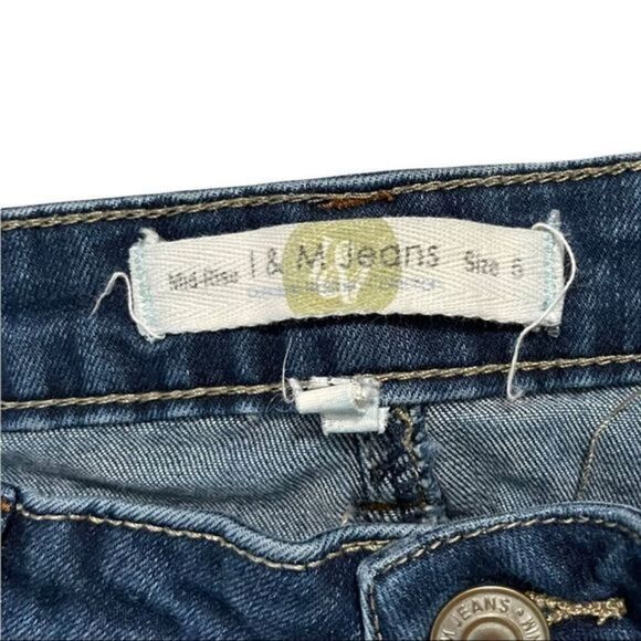 I & M Mid‎ Rise Skinny Jeans Size 5 Dark Wash - Picture 5 of 8